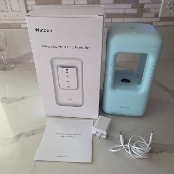 Winben Anti Gravity Levitating Humidifier  Water Drops Blue WB21H02B - Picture 1 of 9